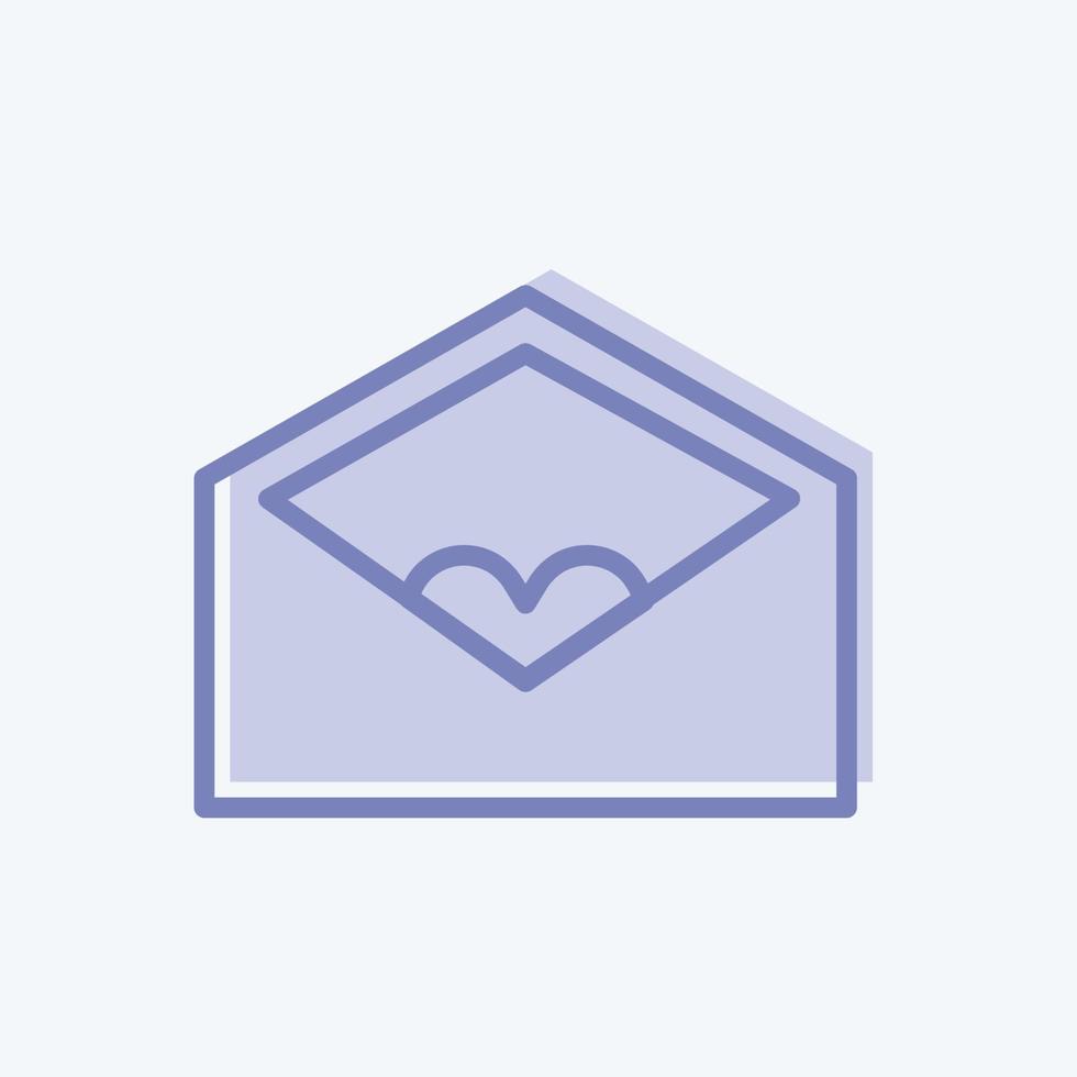 Icon Envelop. suitable for Wedding symbol. two tone style. simple design editable. design template vector. simple symbol illustration vector