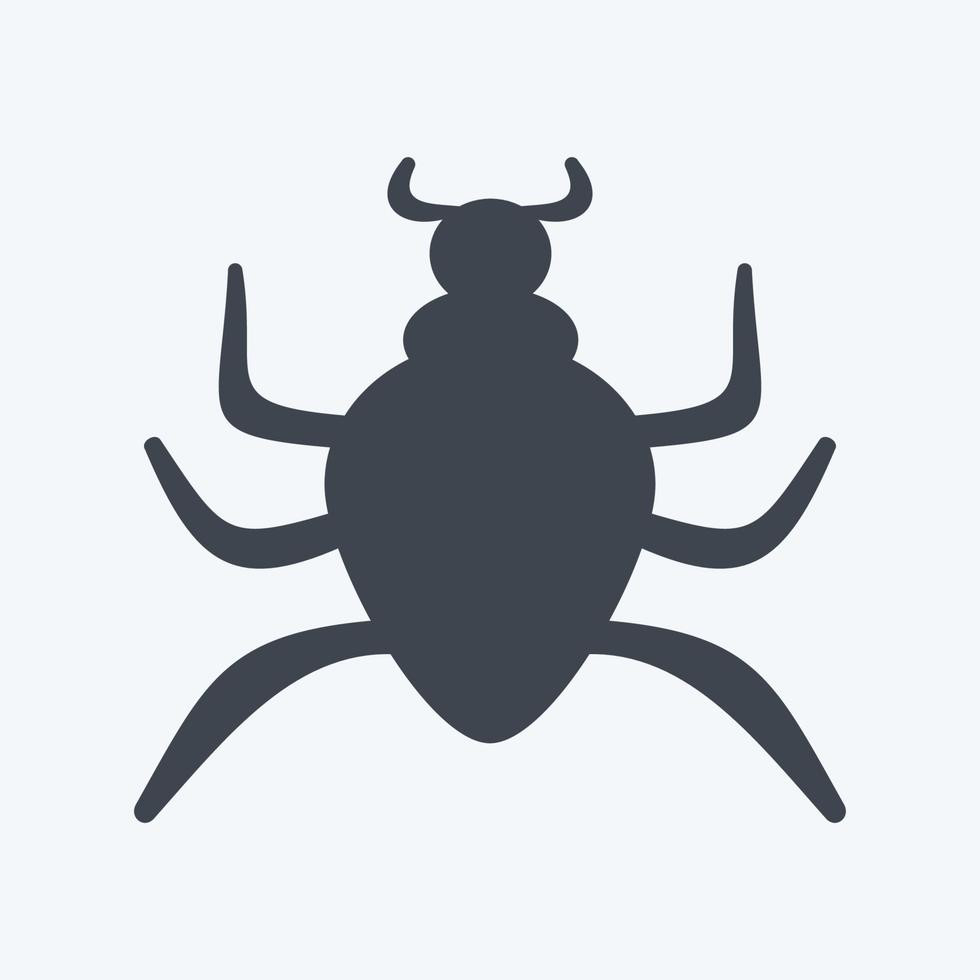 Icon Spider Insect. suitable for Animal symbol. glyph style. simple design editable. design template vector. simple symbol illustration vector