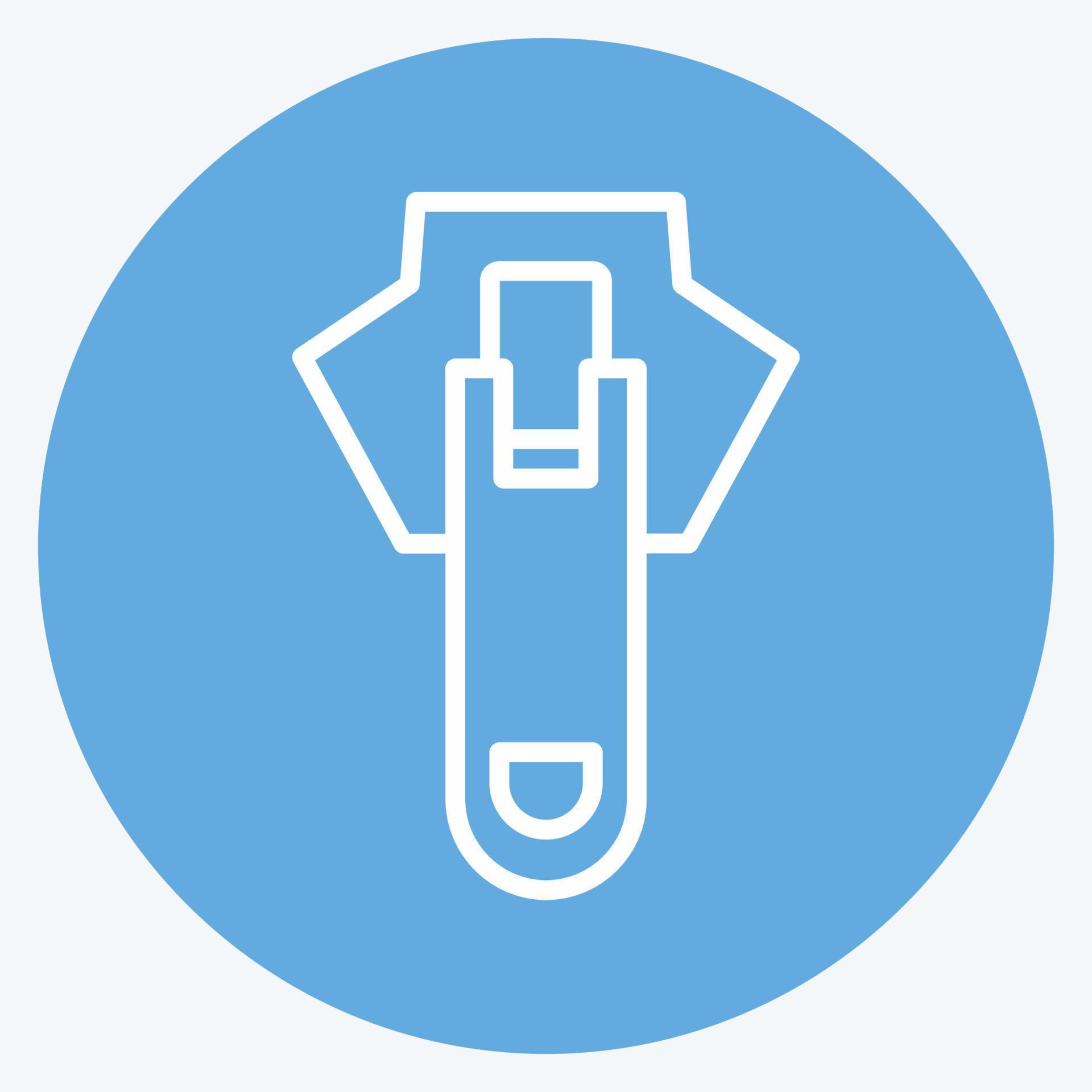 Icon Zipper 2. suitable for Tailor symbol. blue eyes style. simple design editable. design