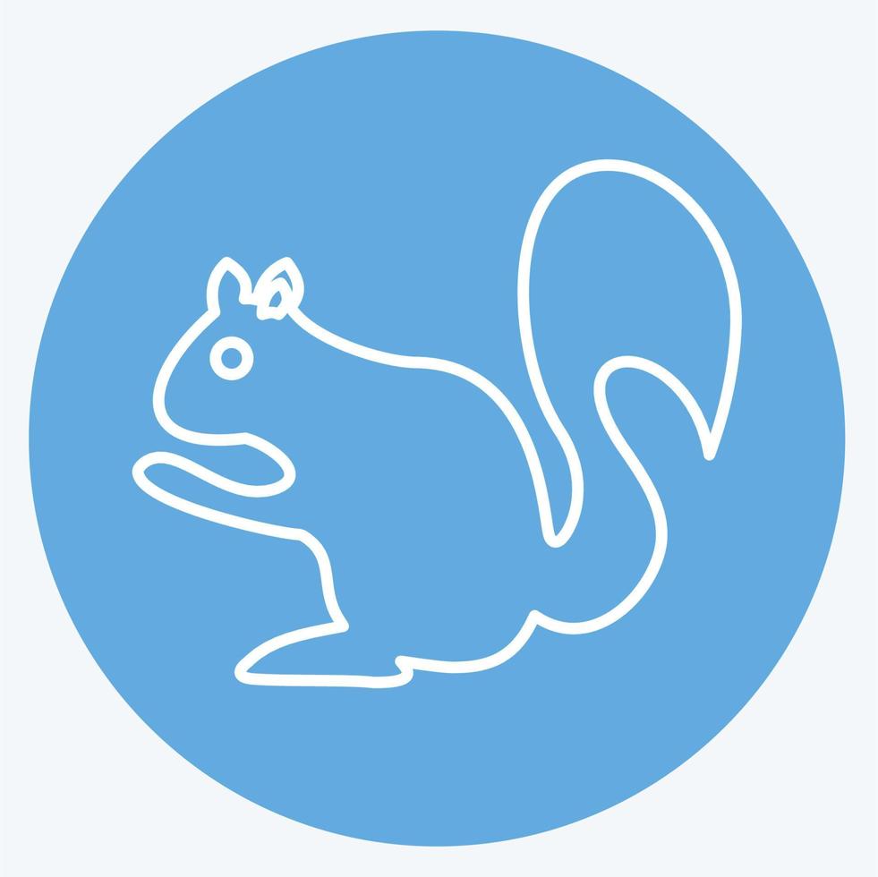 Icon Squirrel. suitable for animal symbol. blue eyes style. simple design editable. design template vector. simple symbol illustration vector