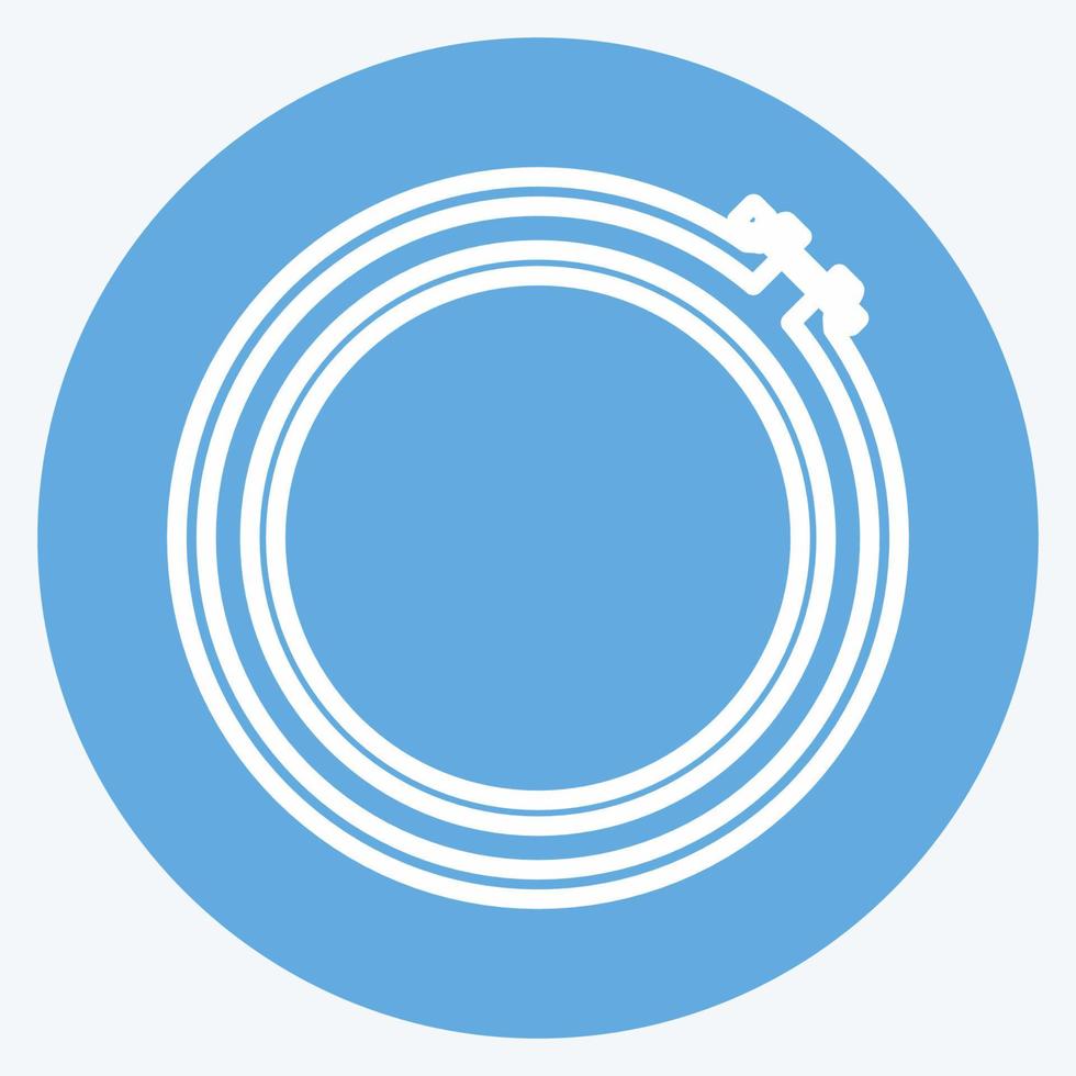 Icon Embroidery Hoop. suitable for Tailor symbol. blue eyes style. simple design editable. design template vector. simple symbol illustration vector
