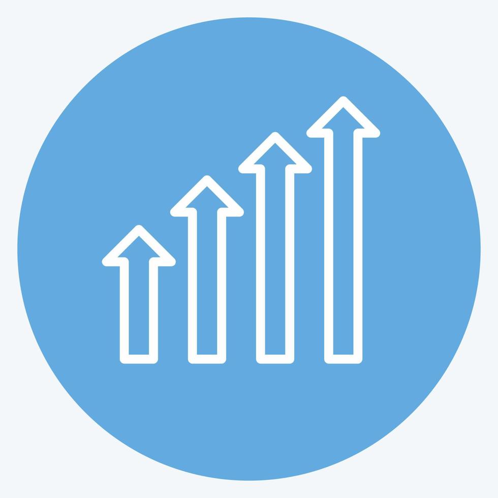 Icon Revenues. suitable for digital web symbol. blue eyes style. simple design editable. design template vector. simple symbol illustration vector
