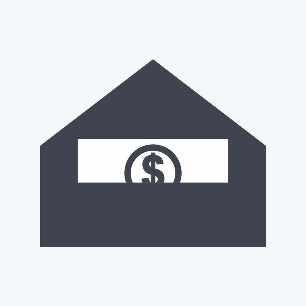 Icon Send Money. suitable for Education symbol. glyph style. simple design editable. design template vector. simple symbol illustration vector