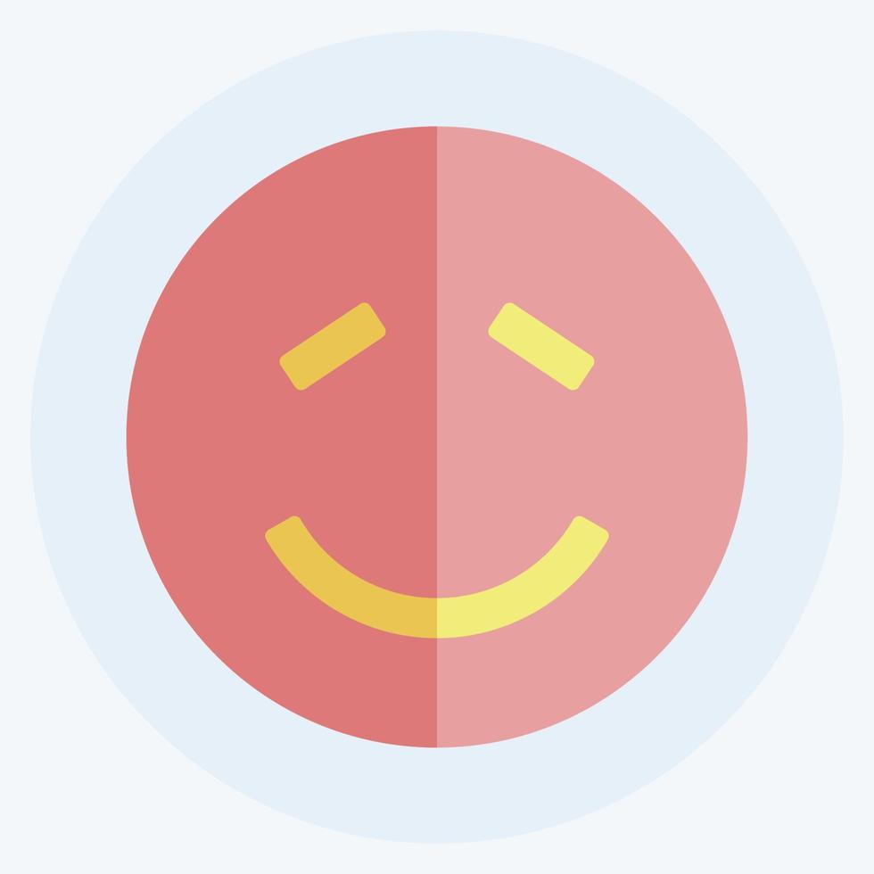 Icon Emoticon Shy. suitable for Emoticon symbol. flat style. simple design editable. design template vector. simple symbol illustration vector