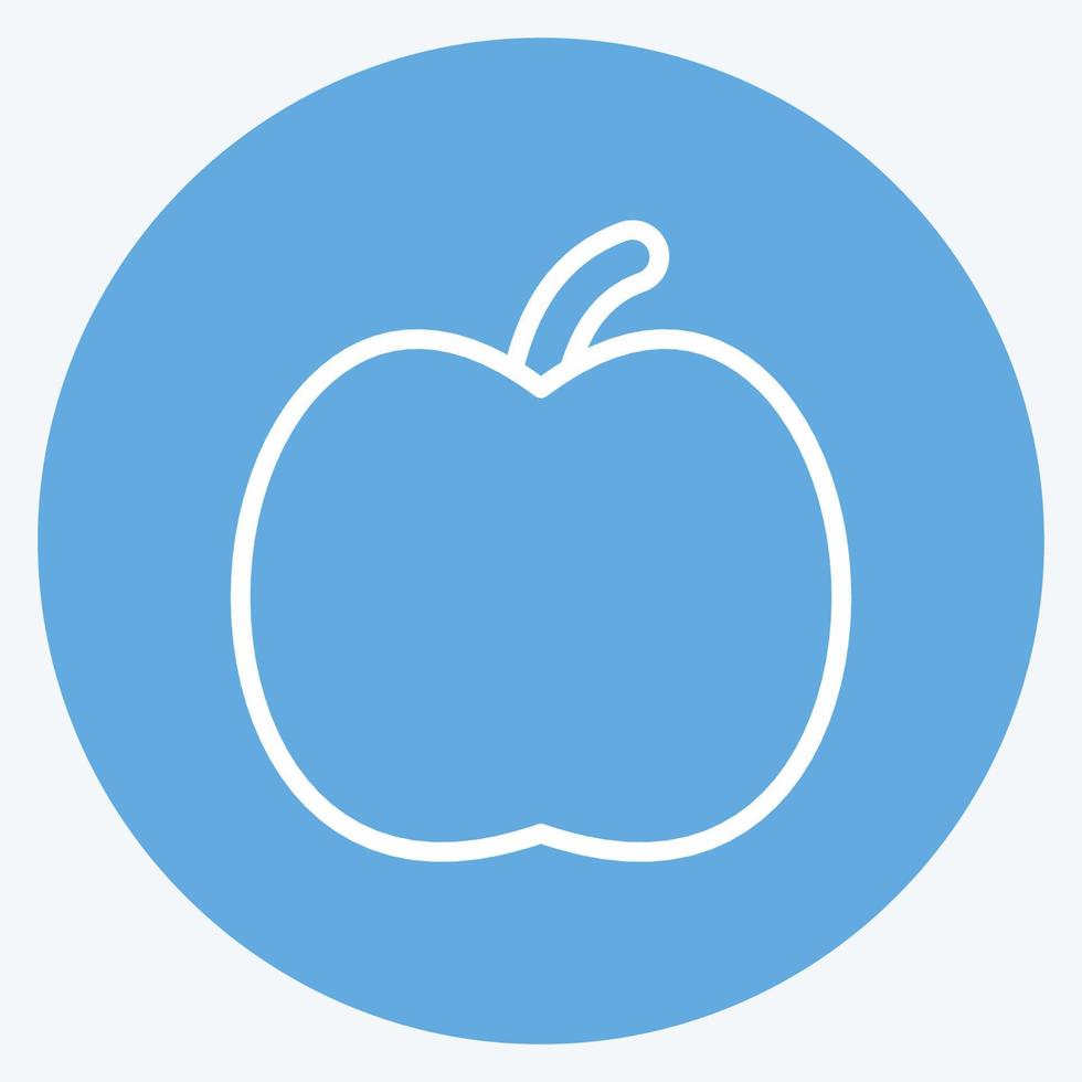 Icon Apple. suitable for Garden symbol. blue eyes style. simple design editable. design template vector. simple symbol illustration vector