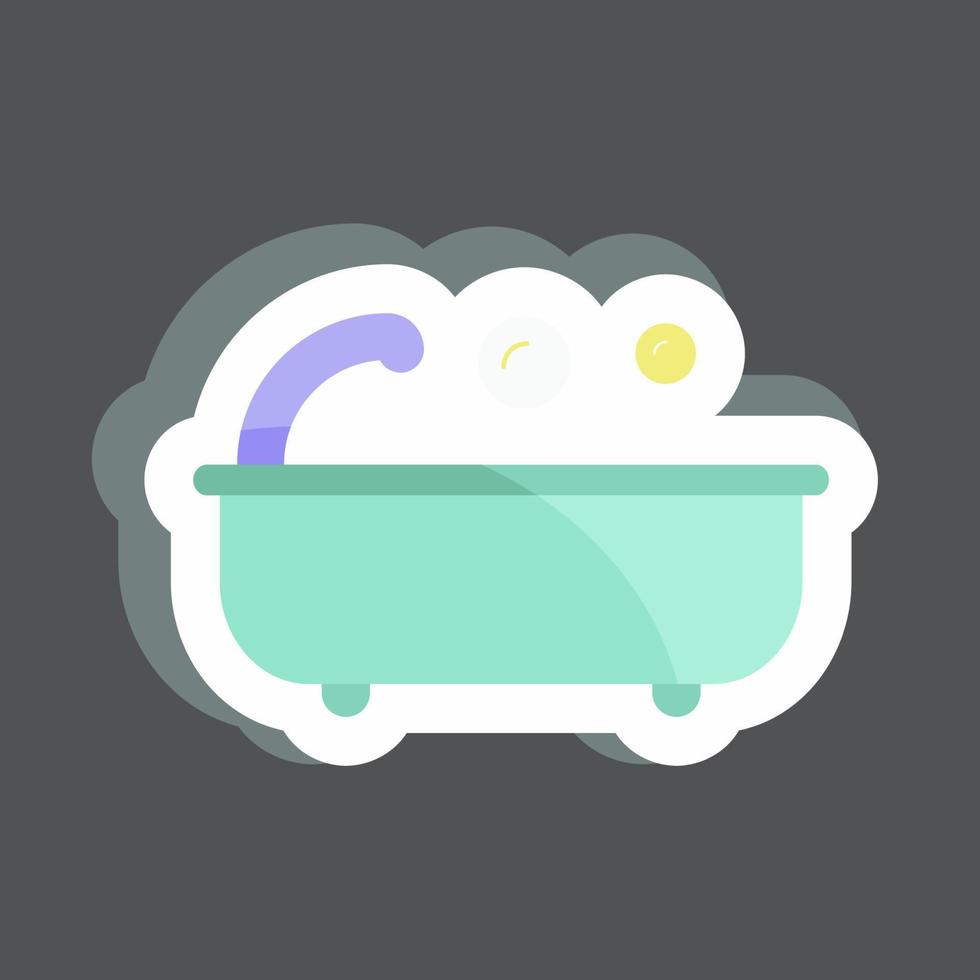 baño de pegatinas. adecuado para el símbolo del hogar. diseño simple editable. vector de plantilla de diseño. ilustración de símbolo simple