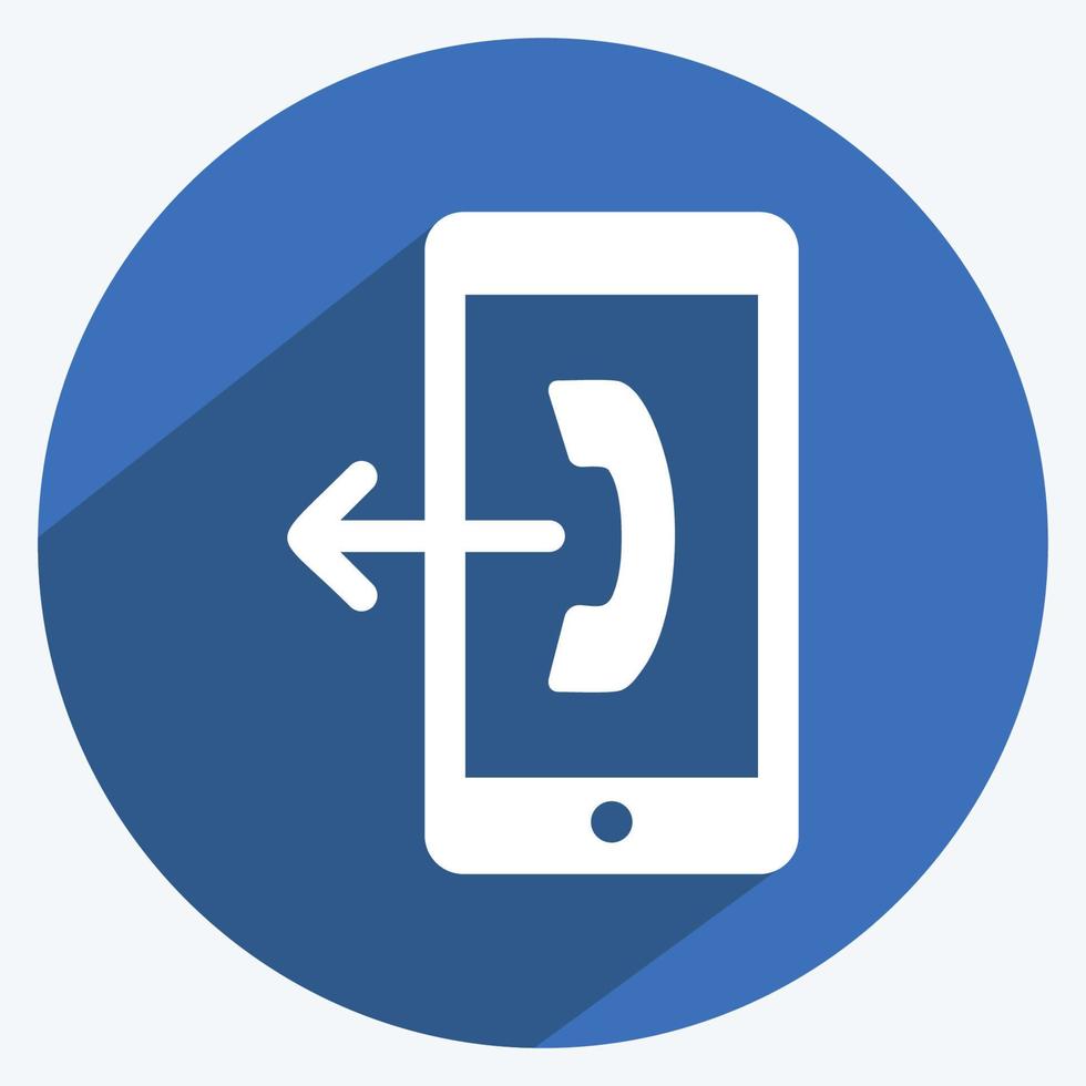 Icon Outgoing Connection. suitable for Education symbol. long shadow style. simple design editable. design template vector. simple symbol illustration vector