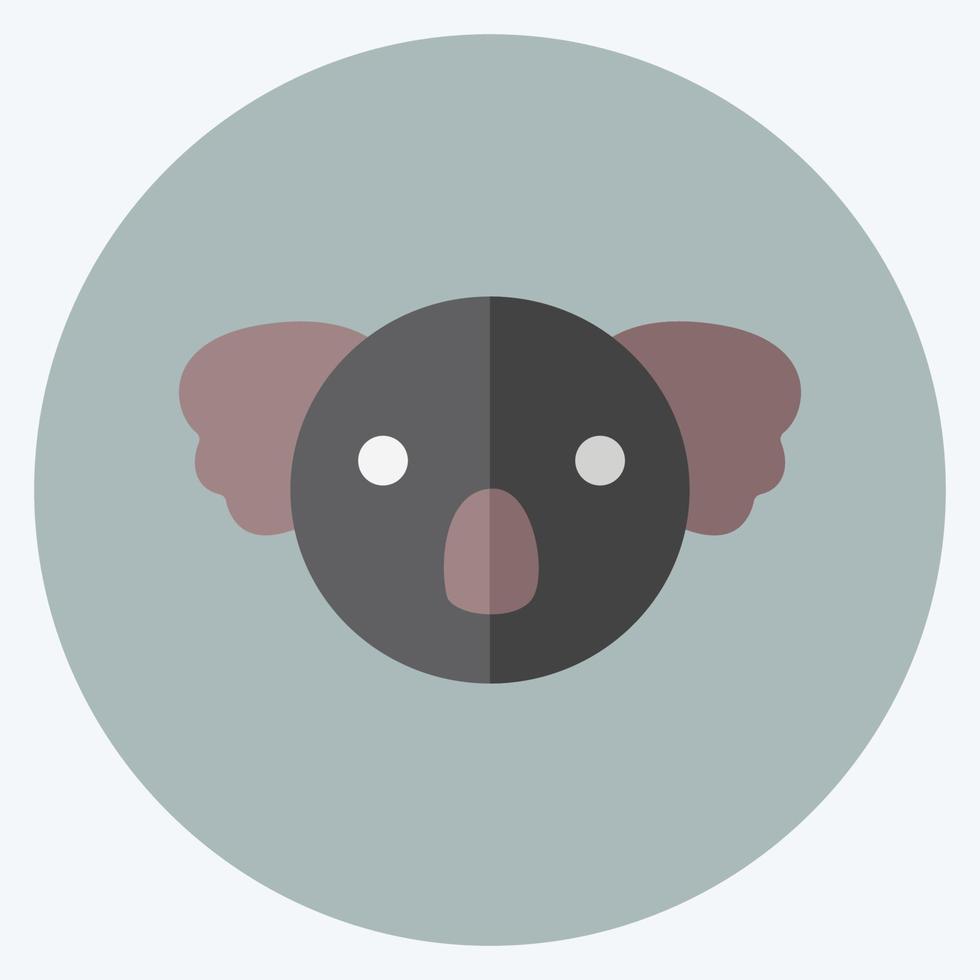 icono de koala. adecuado para el símbolo animal. estilo plano diseño simple editable. vector de plantilla de diseño. ilustración de símbolo simple