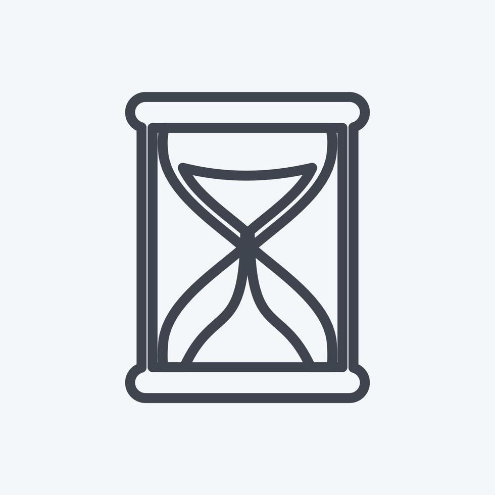 Icon Hourglass. suitable for web interface symbol. line style. simple design editable. design template vector. simple symbol illustration vector