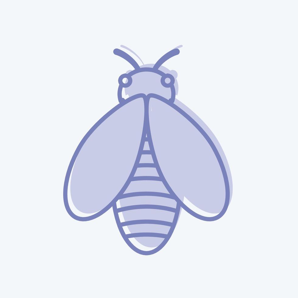 abeja icono. adecuado para el símbolo animal. estilo de dos tonos. diseño simple editable. vector de plantilla de diseño. ilustración de símbolo simple
