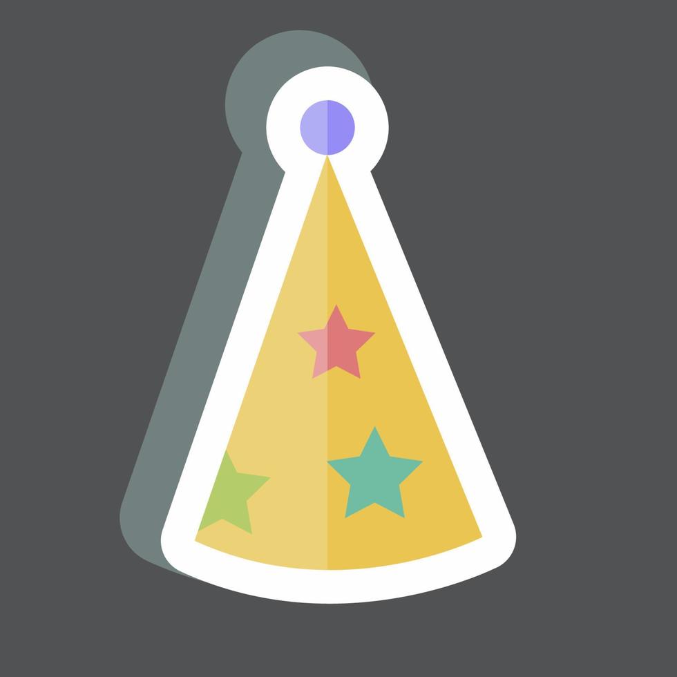 Sticker Party Hat II. suitable for party symbol. simple design editable. design template vector. simple symbol illustration vector
