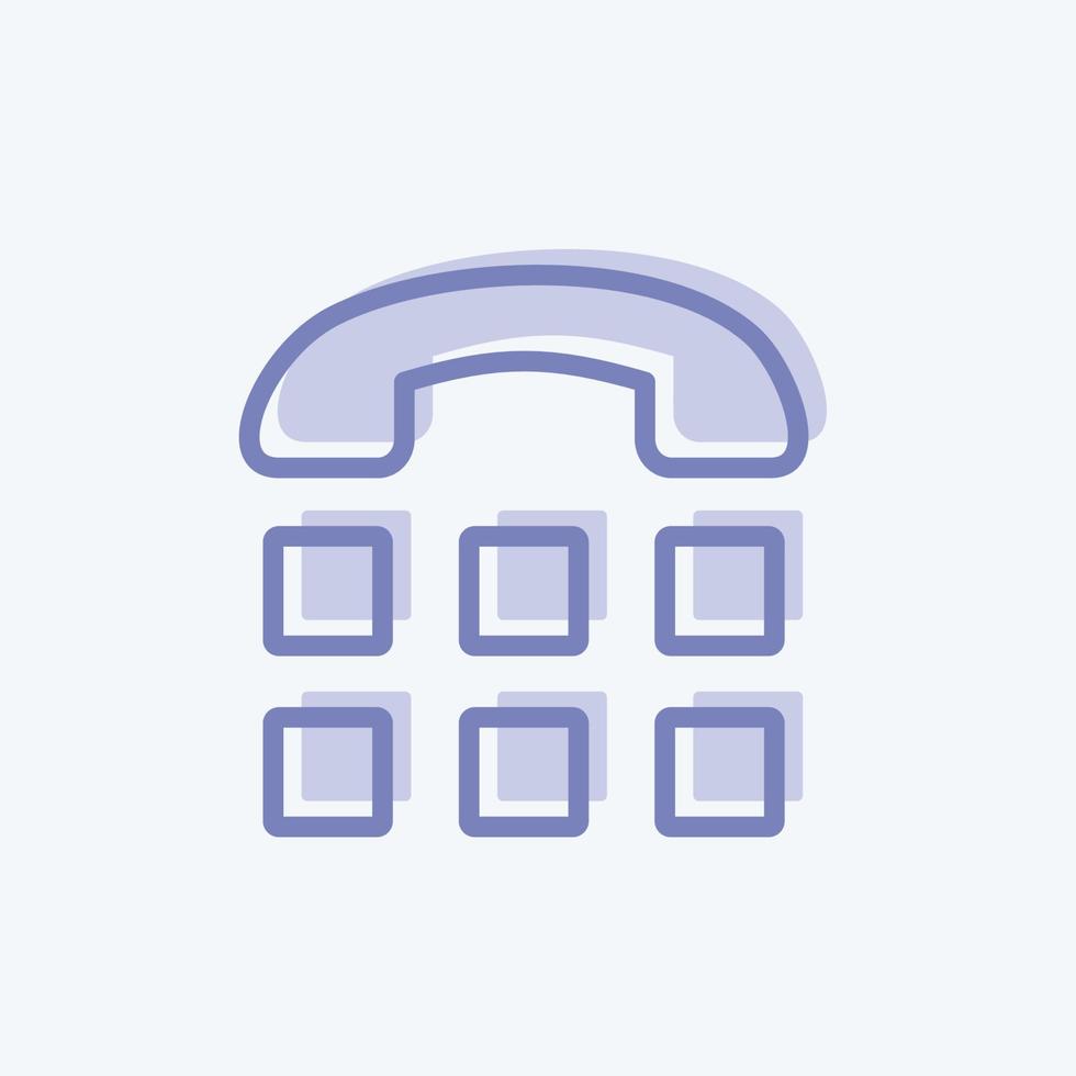 Icon Teletype. suitable for Mobile Apps symbol. two tone style. simple design editable. design template vector. simple symbol illustration vector