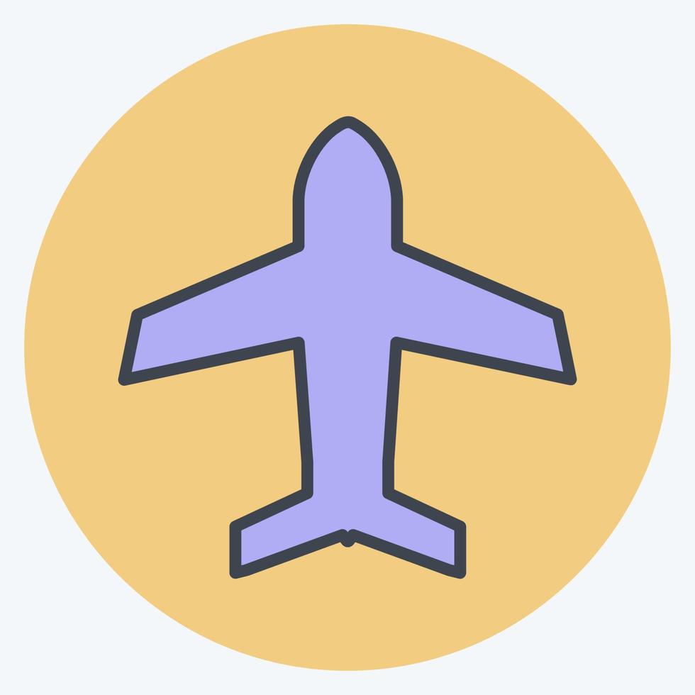 Icon Airplane mode. suitable for Mobile Apps symbol. color mate style. simple design editable. design template vector. simple symbol illustration vector