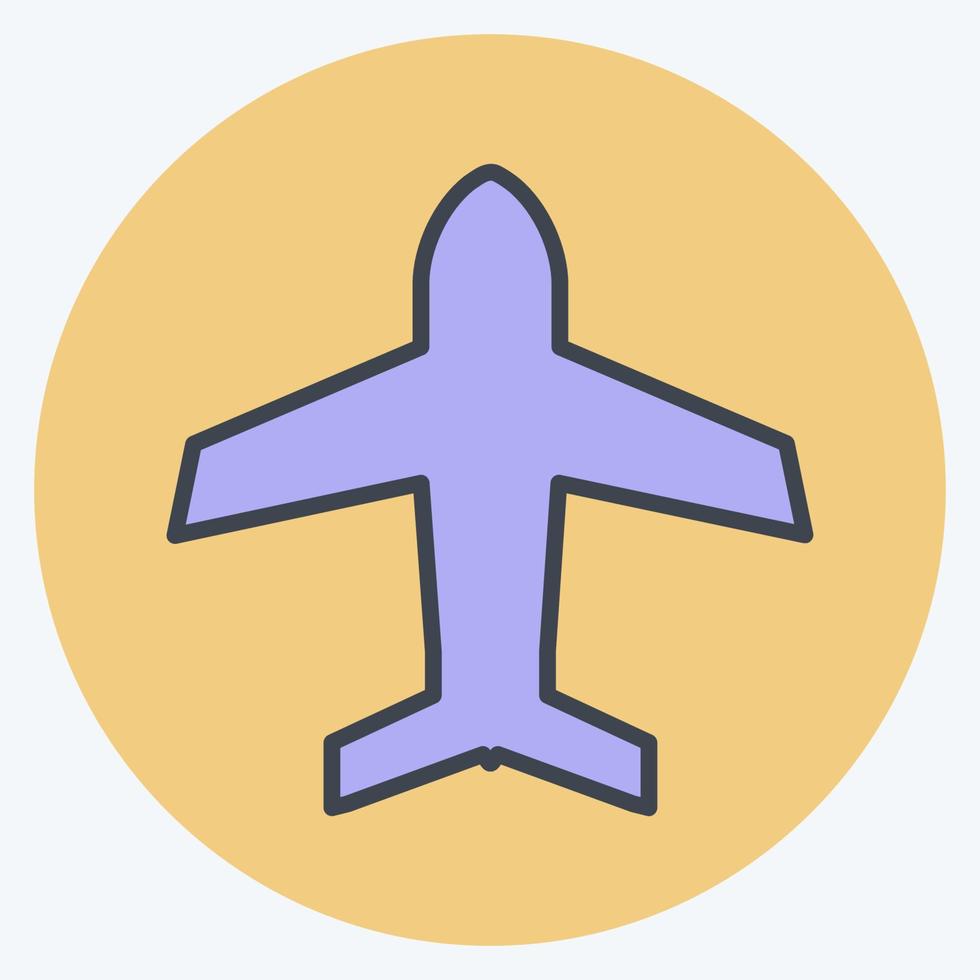 icono de modo avión. adecuado para el símbolo de aplicaciones móviles. estilo compañero de color. diseño simple editable. vector de plantilla de diseño. ilustración de símbolo simple