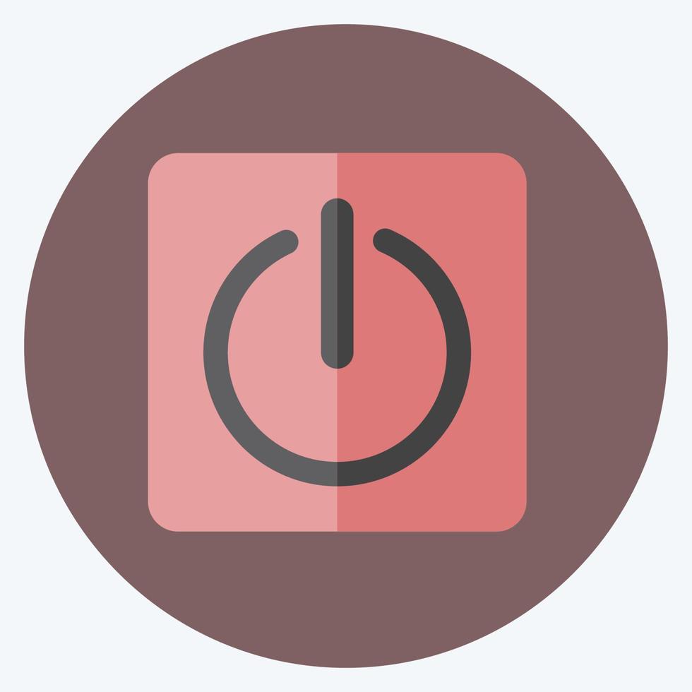 Icon Power Button. suitable for Programming symbol. flat style. simple design editable. design template vector. simple symbol illustration vector