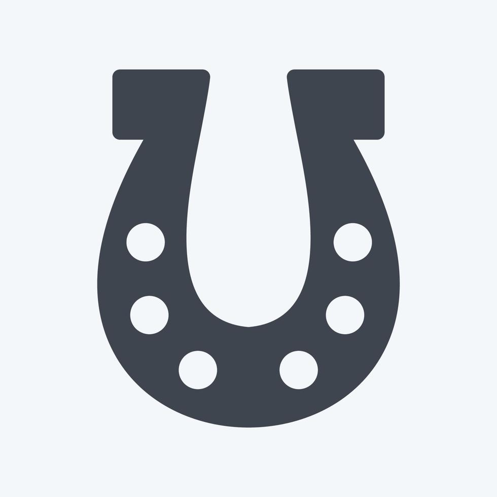 Icon Horse Shoe. suitable for Garden symbol. glyph style. simple design editable. design template vector. simple symbol illustration vector