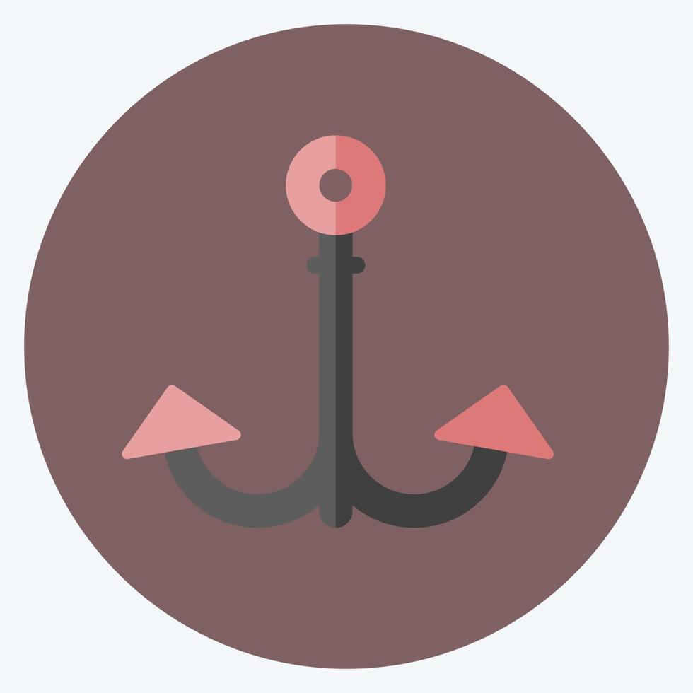 Icon Anchor 1. suitable for Sea symbol. flat style. simple design editable. design template vector. simple symbol illustration vector