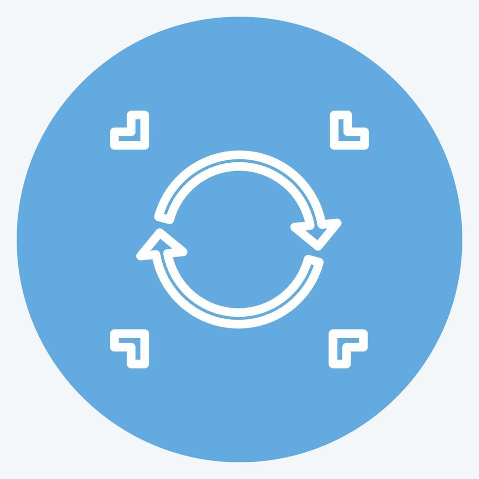 Icon Data Synchronization. suitable for data analytics symbol. blue eyes style. simple design editable. design template vector. simple symbol illustration vector