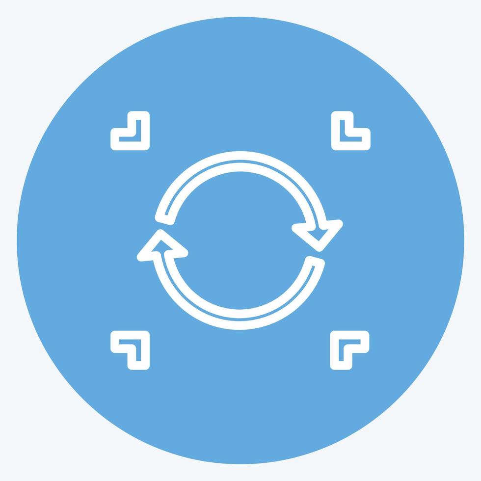 sincronización de datos de iconos. adecuado para el símbolo de análisis de datos. estilo de ojos azules. diseño simple editable. vector de plantilla de diseño. ilustración de símbolo simple