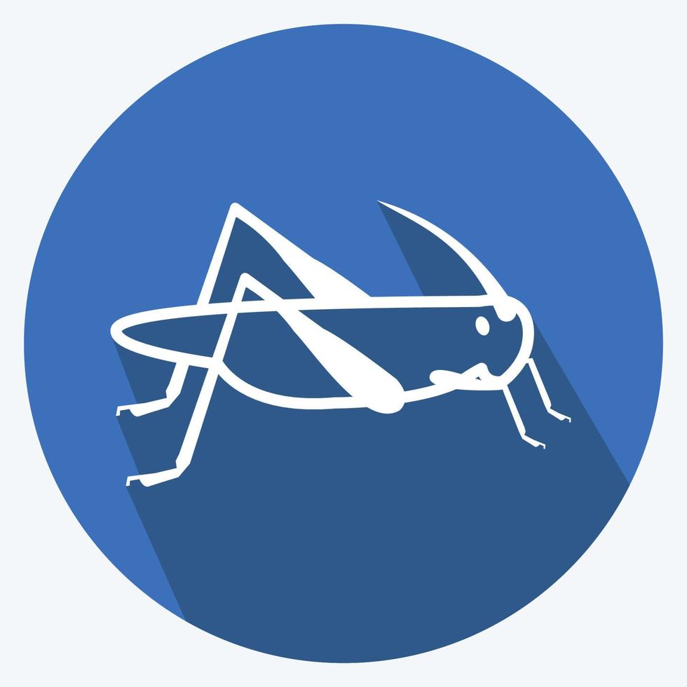 Icon Locust Infestation. suitable for disasters symbol. long shadow style. simple design editable. design template vector. simple symbol illustration vector