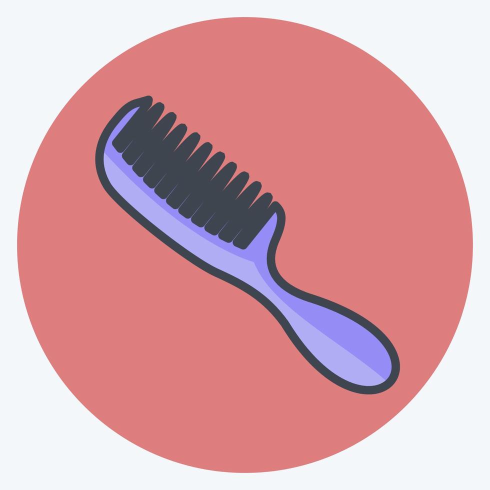 Icon Hairbrush. suitable for beauty care symbol. flat style. simple design editable. design template vector. simple symbol illustration vector