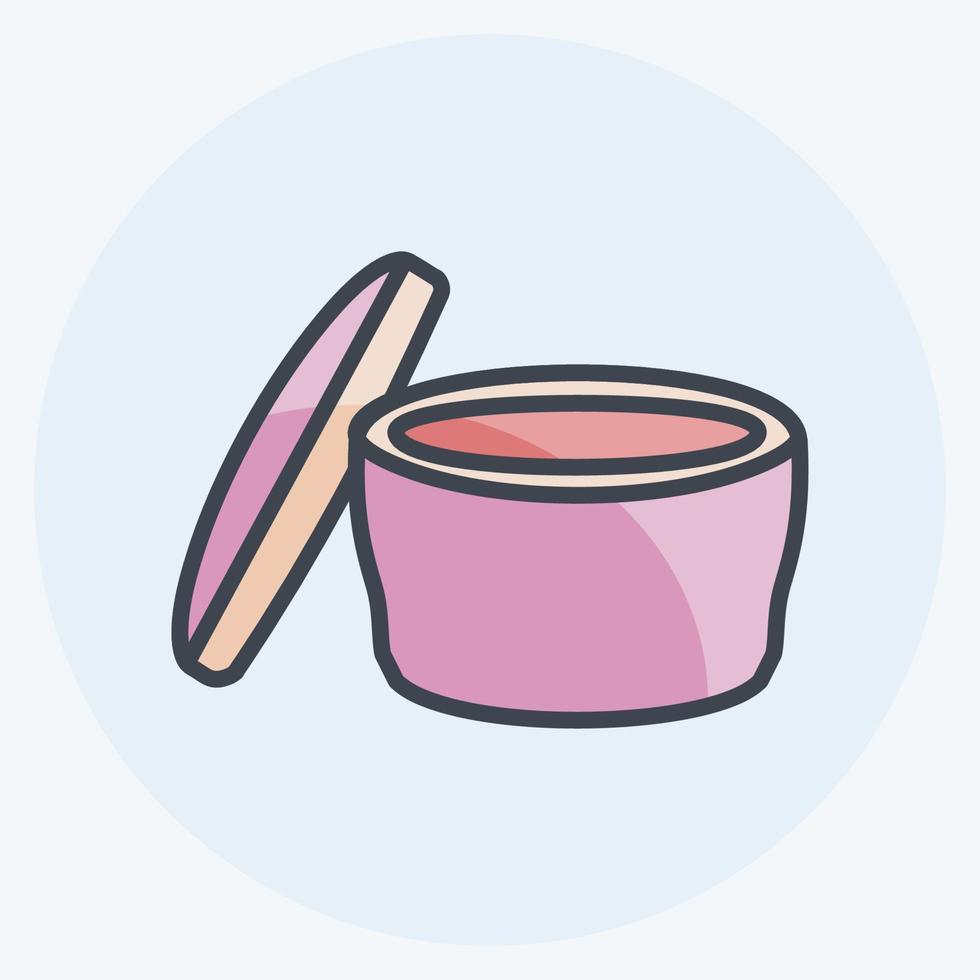 crema de icono. adecuado para el símbolo de cuidado de la belleza. estilo plano diseño simple editable. vector de plantilla de diseño. ilustración de símbolo simple