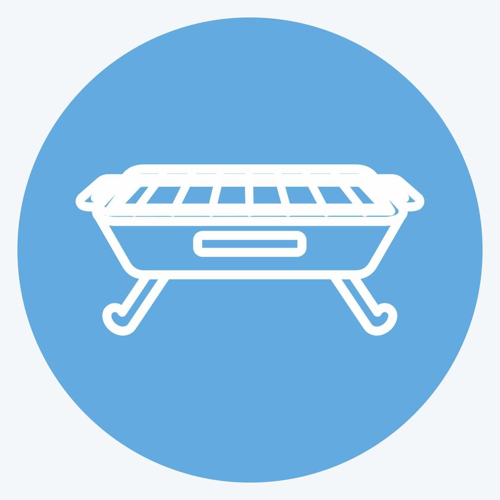 Icon Barbecue. suitable for Home symbol. blue eyes style. simple design editable. design template vector. simple symbol illustration vector