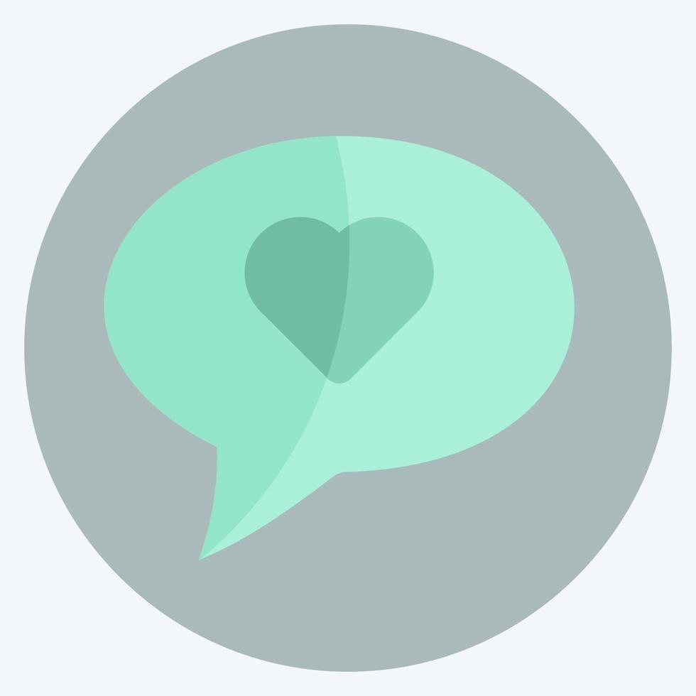 Icon Chat bubble. suitable for Wedding symbol. flat style. simple design editable. design template vector. simple symbol illustration vector