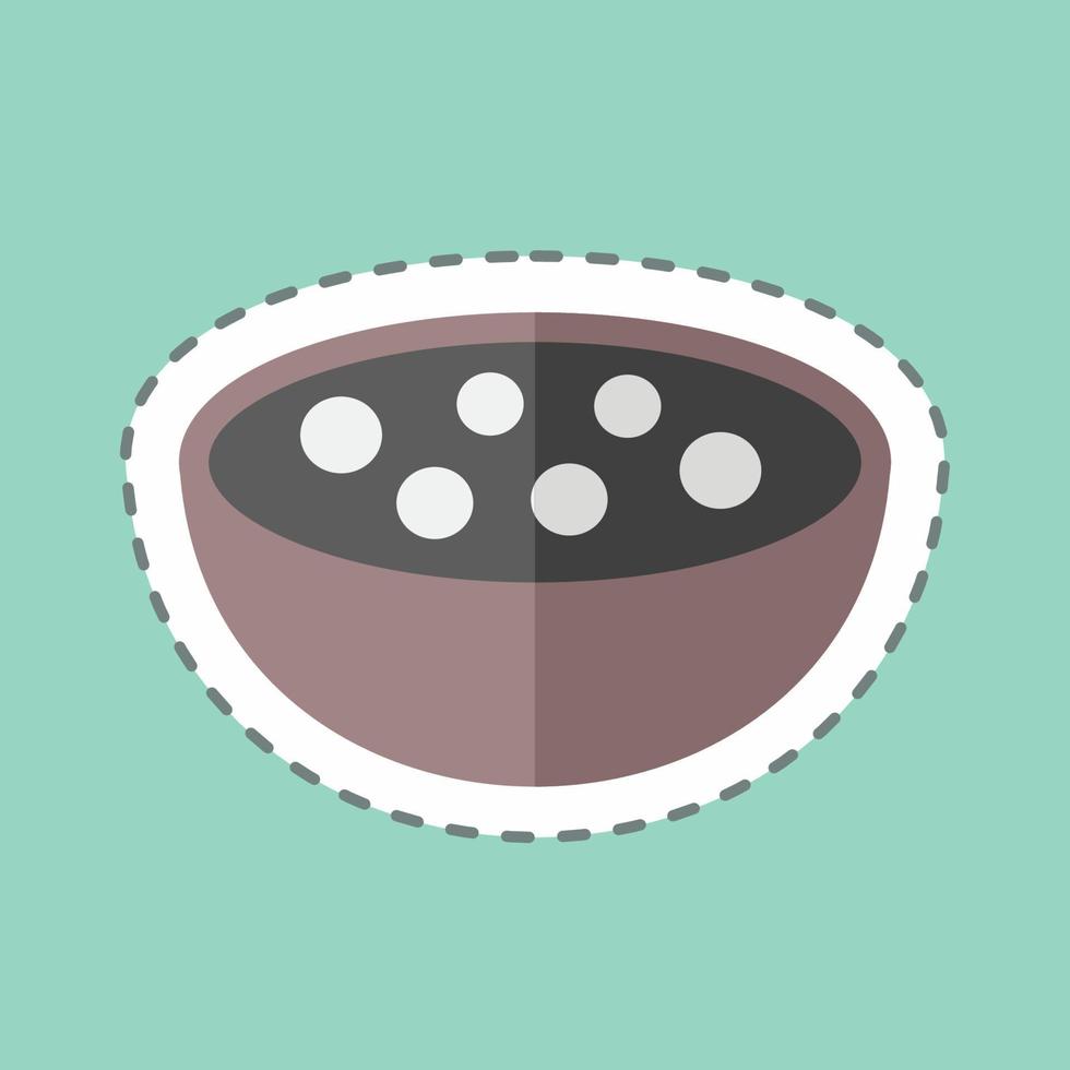Sticker line cut Food. suitable for Community symbol. simple design editable. design template vector. simple symbol illustration vector