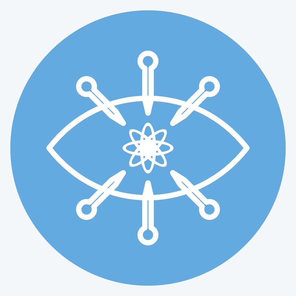 Icon Observation. suitable for data analytics symbol. blue eyes style. simple design editable. design template vector. simple symbol illustration vector