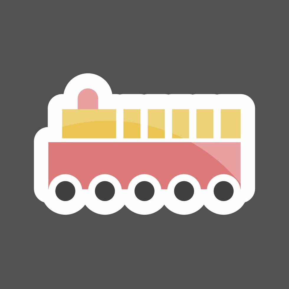 Sticker Toy Train. suitable for Toy symbol. simple design editable. design template vector. simple symbol illustration vector