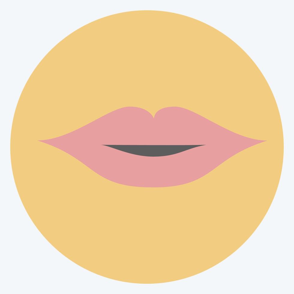 Icon Lips. suitable for beauty care symbol. color mate style. simple design editable. design template vector. simple symbol illustration vector