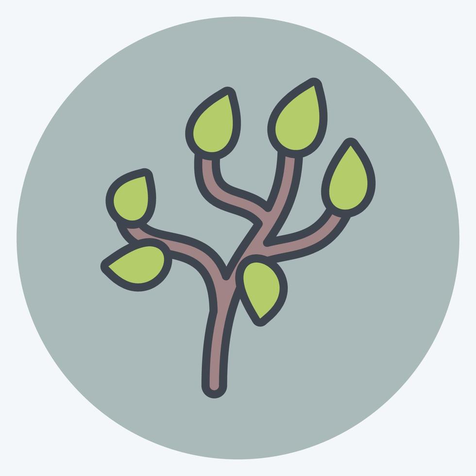 Icon Tree. suitable for Garden symbol. color mate style. simple design editable. design template vector. simple symbol illustration vector