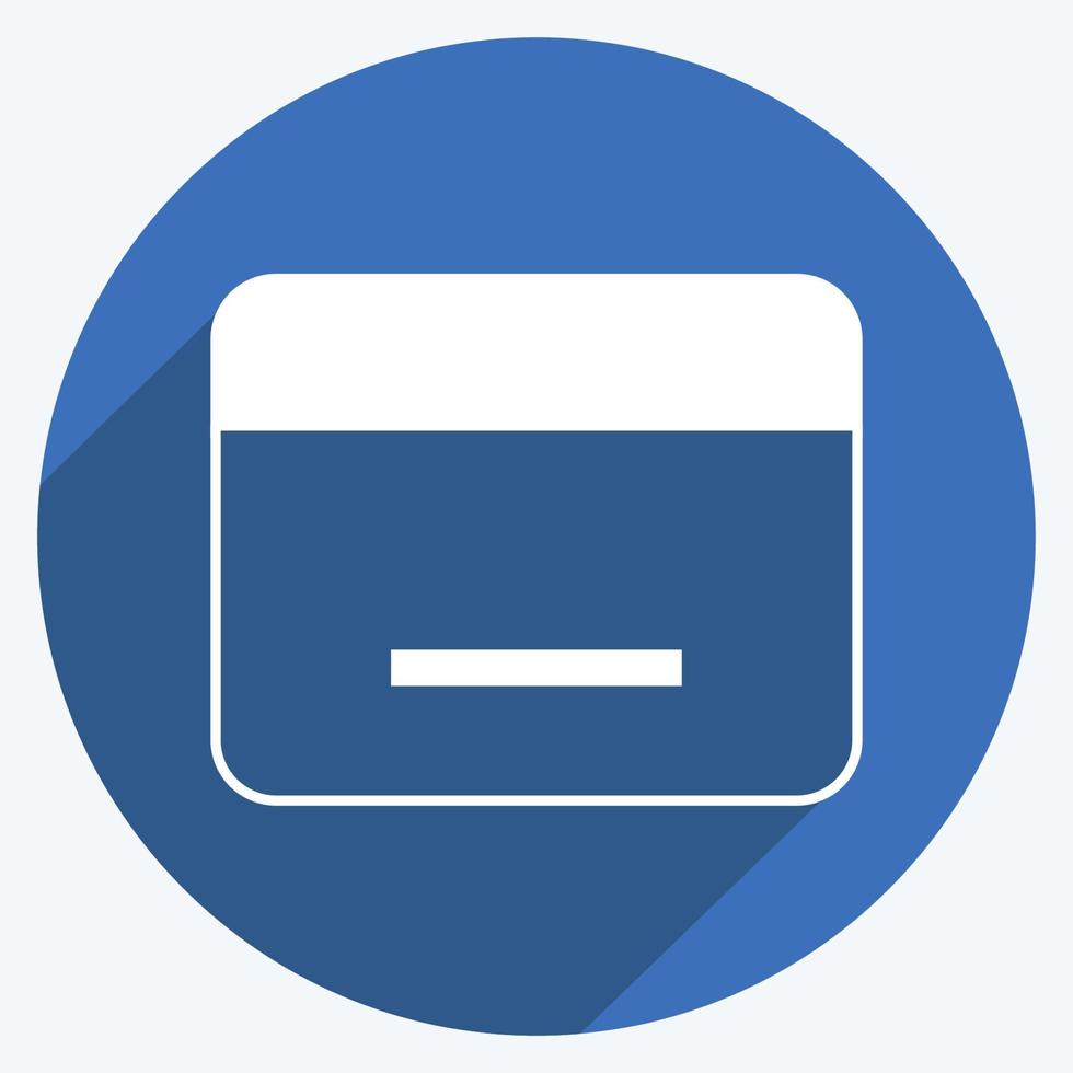 Icon Calendar. suitable for Web Interface symbol. long shadow style. simple design editable. design template vector. simple symbol illustration vector