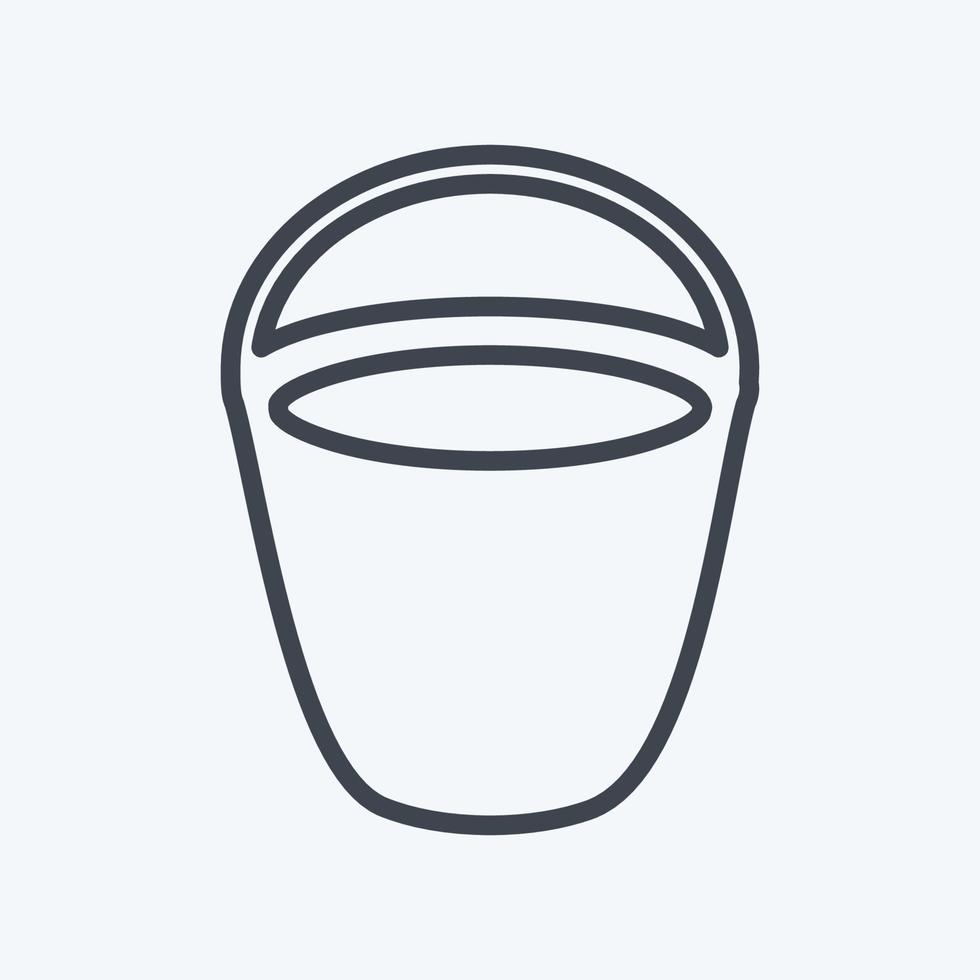 Icon Water Bucket. suitable for garden symbol. line style. simple design editable. design template vector. simple symbol illustration vector