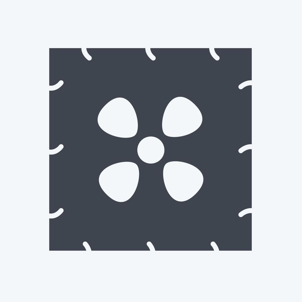 Icon Embroidered Pattern. suitable for Tailor symbol. glyph style. simple design editable. design template vector. simple symbol illustration vector