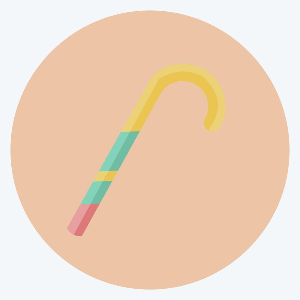Icon Candy Stick. suitable for party symbol. flat style. simple design editable. design template vector. simple symbol illustration vector