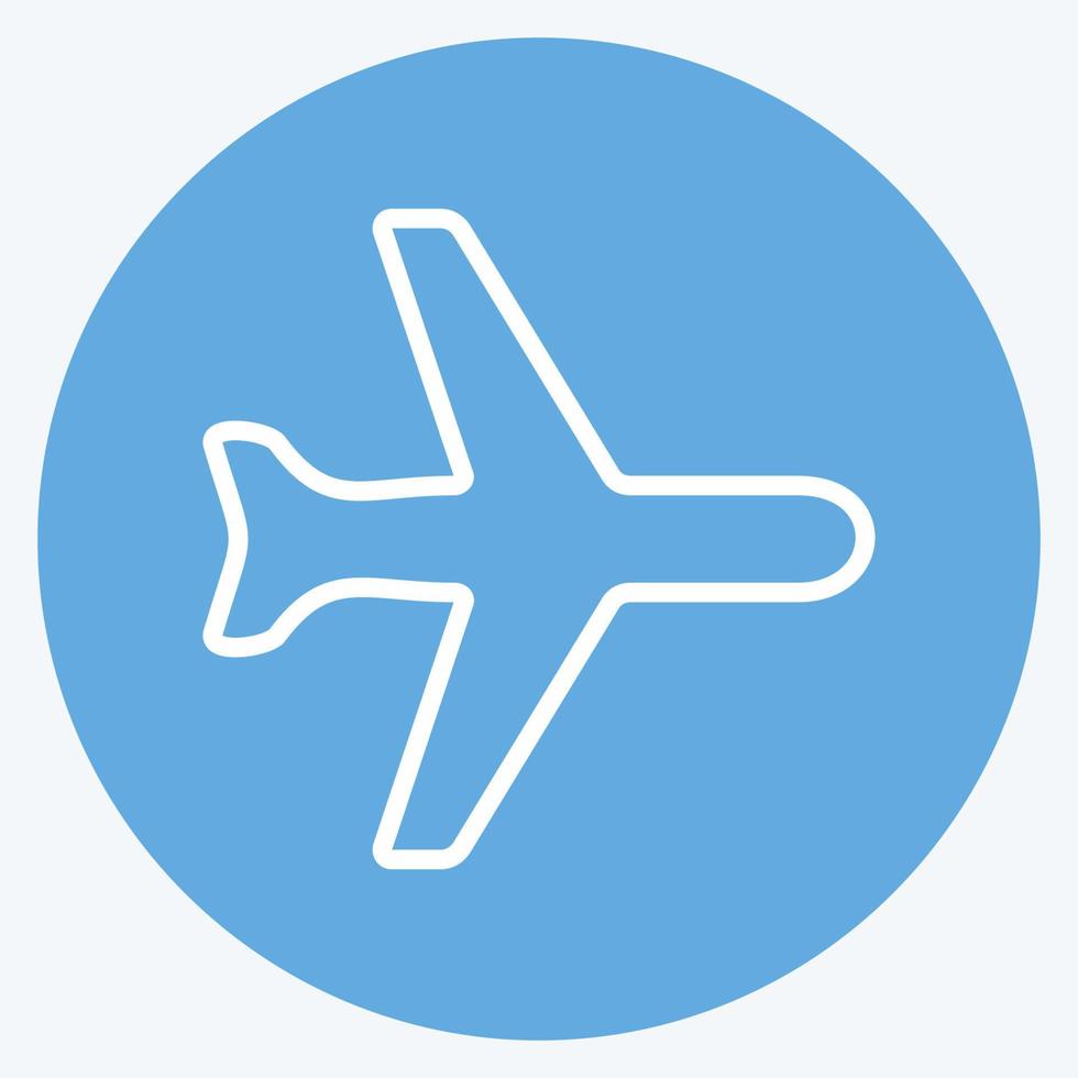 Icon Aeroplane Mode. suitable for Mobile Apps symbol. blue eyes style. simple design editable. design template vector. simple symbol illustration vector
