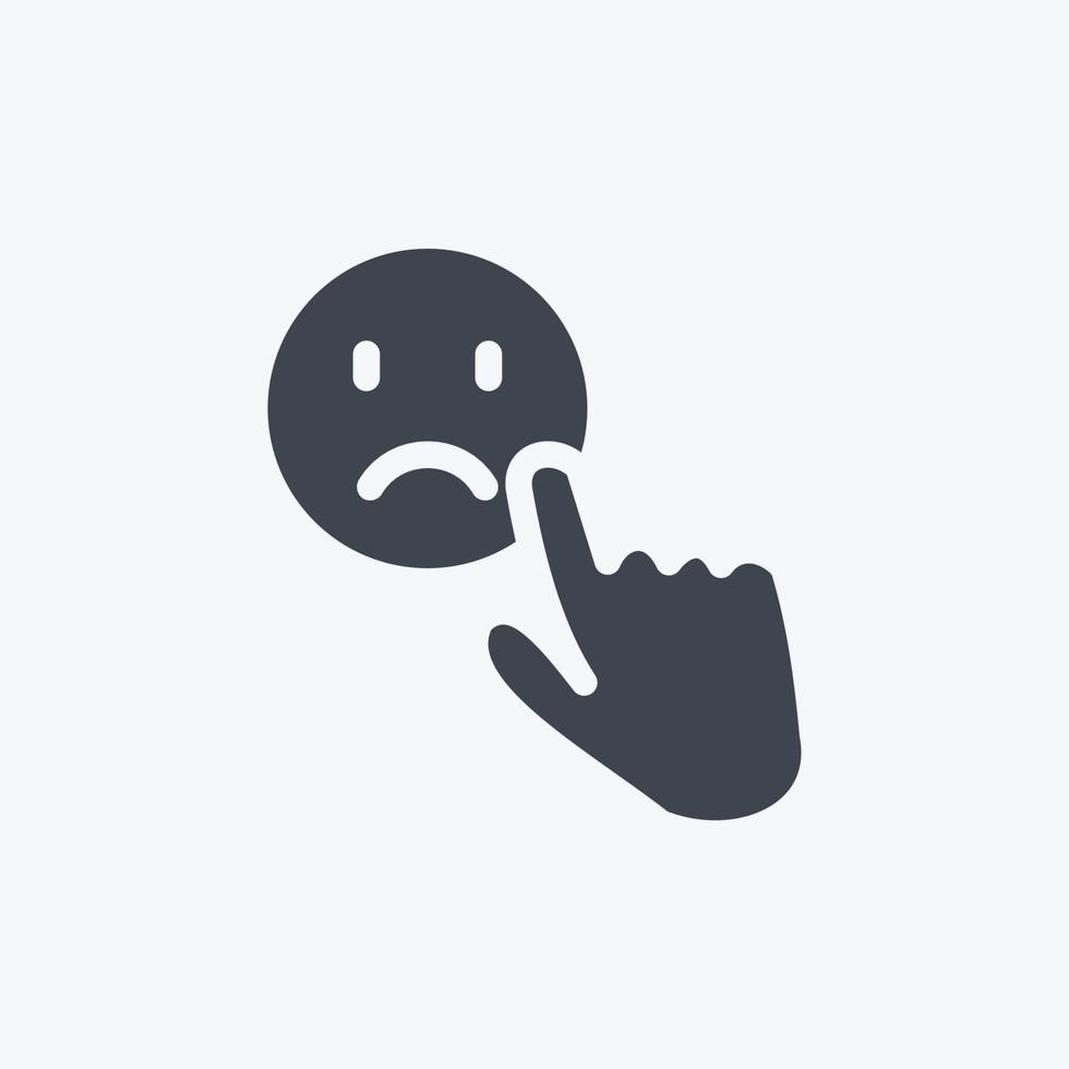 Icon Dislike. suitable for Feedback symbol. Glyph Style. simple design editable. design template vector. simple symbol illustration vector
