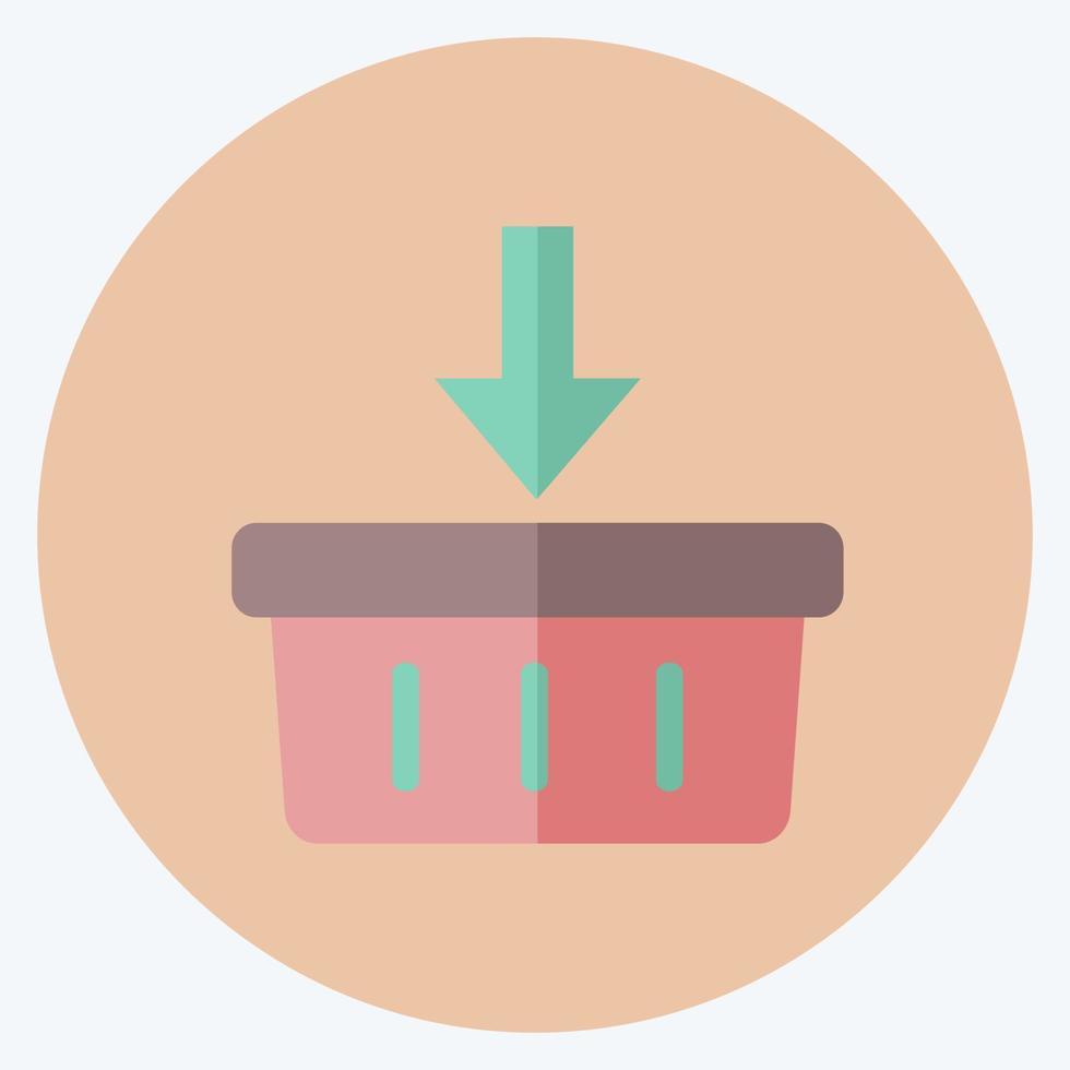 Icon Add to Basket. suitable for digital web symbol. flat style. simple design editable. design template vector. simple symbol illustration vector