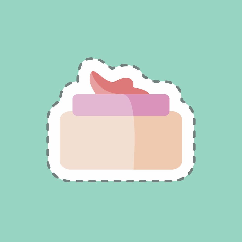Sticker line cut Cream. suitable for Spa symbol. simple design editable. design template vector. simple symbol illustration vector