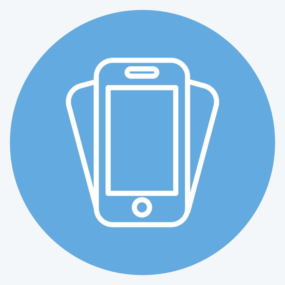 Icon Smartphone Shake. suitable for web interface symbol. blue eyes style. simple design editable. design template vector. simple symbol illustration vector
