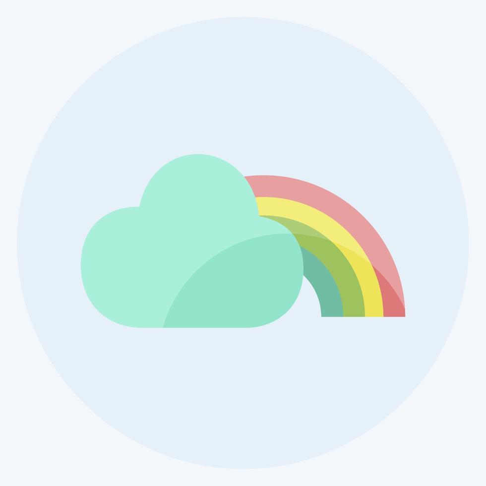 icono del arco iris. adecuado para el símbolo de primavera. estilo plano diseño simple editable. vector de plantilla de diseño. ilustración de símbolo simple