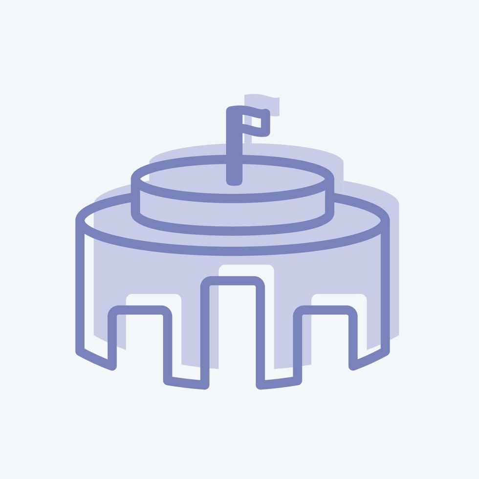 Icon Diplomatic Building. suitable for Community symbol. two tone style. simple design editable. design template vector. simple symbol illustration vector