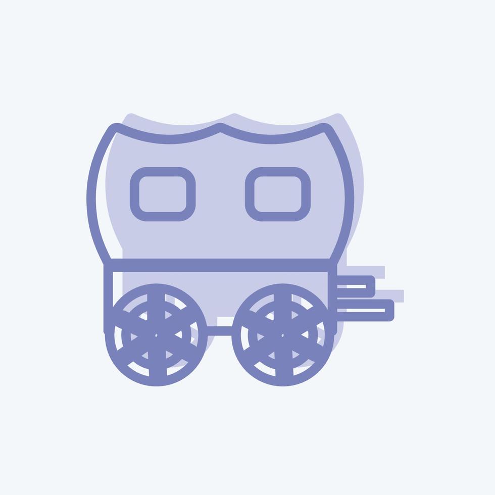 carrito de iconos adecuado para el símbolo del salvaje oeste. estilo de dos tonos. diseño simple editable. vector de plantilla de diseño. ilustración de símbolo simple