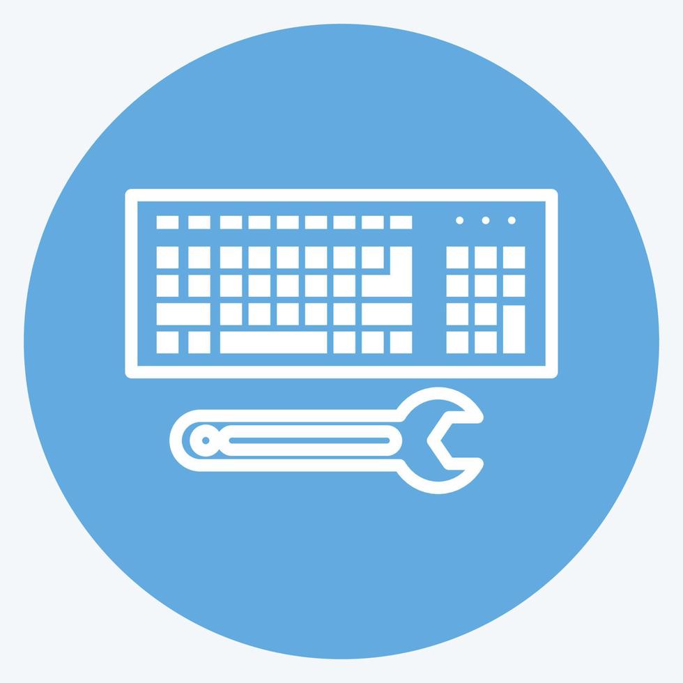 Icon Code Engineering. suitable for data analytics symbol. blue eyes style. simple design editable. design template vector. simple symbol illustration vector