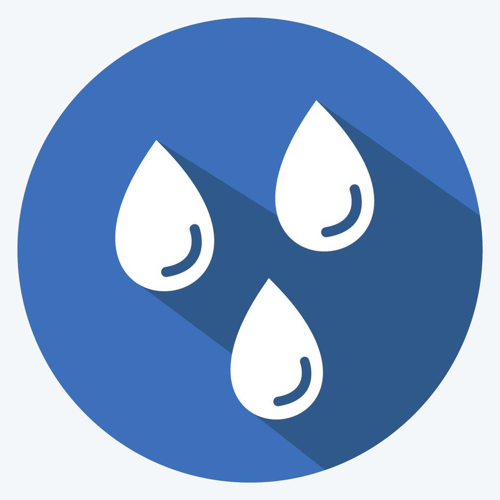 icono de lluvia ligera. adecuado para el símbolo de primavera. estilo de sombra larga. diseño simple editable. vector de plantilla de diseño. ilustración de símbolo simple