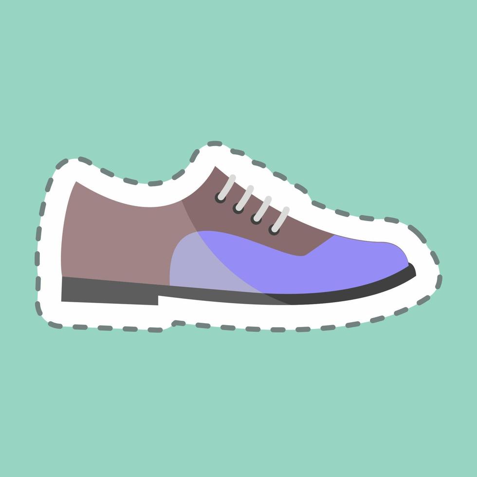 Sticker line cut Formal Shoes. suitable for men accessories symbol. simple design editable. design template vector. simple symbol illustration vector