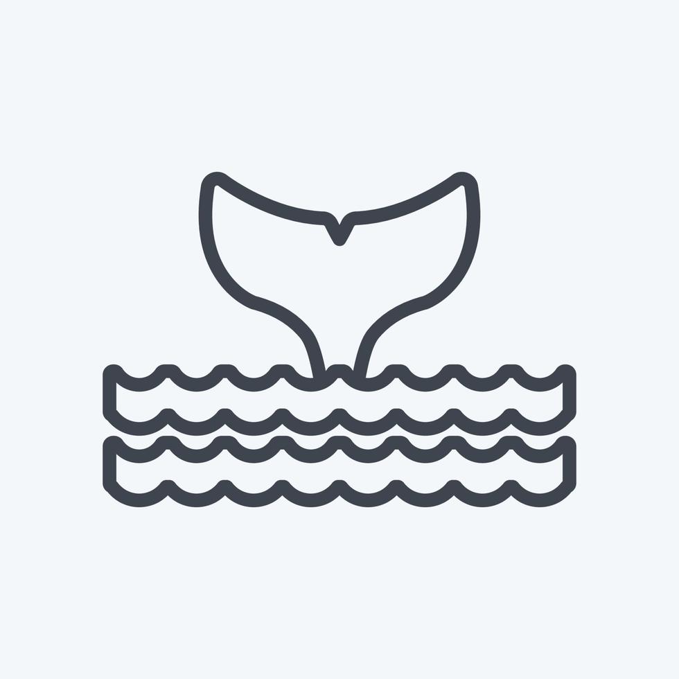 Icon Oceans. suitable for Community symbol. line style. simple design editable. design template vector. simple symbol illustration vector