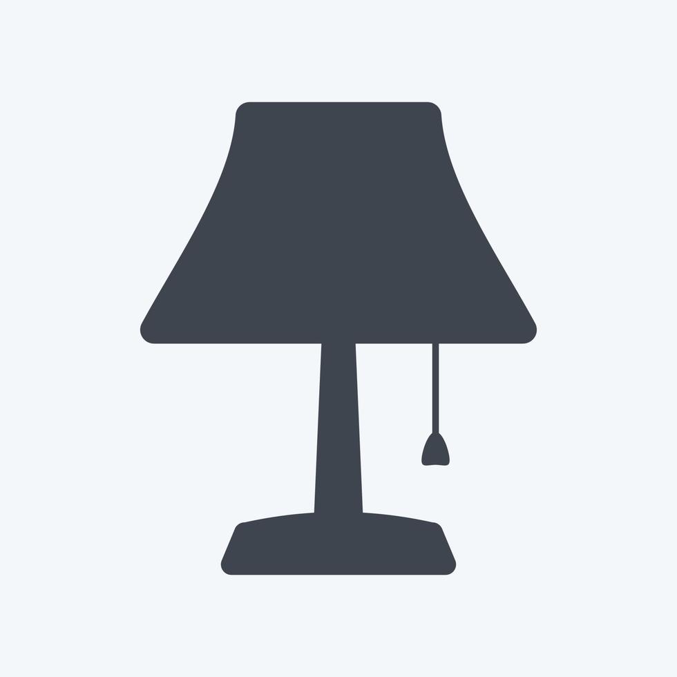 Icon Table Lamp. suitable for Home symbol. glyph style. simple design editable. design template vector. simple symbol illustration vector